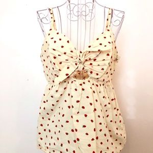 Madewell mini strawberries tank